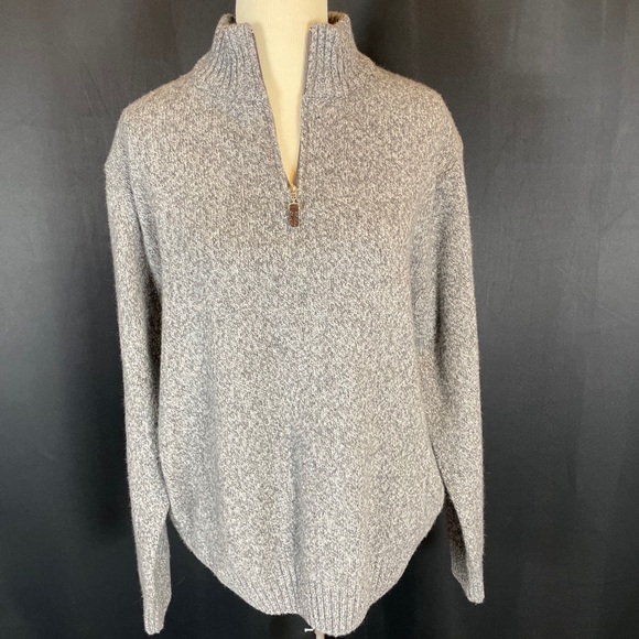 daniele blasi Tops - Daniele Blasi gray 1/4 zip wool sweater
